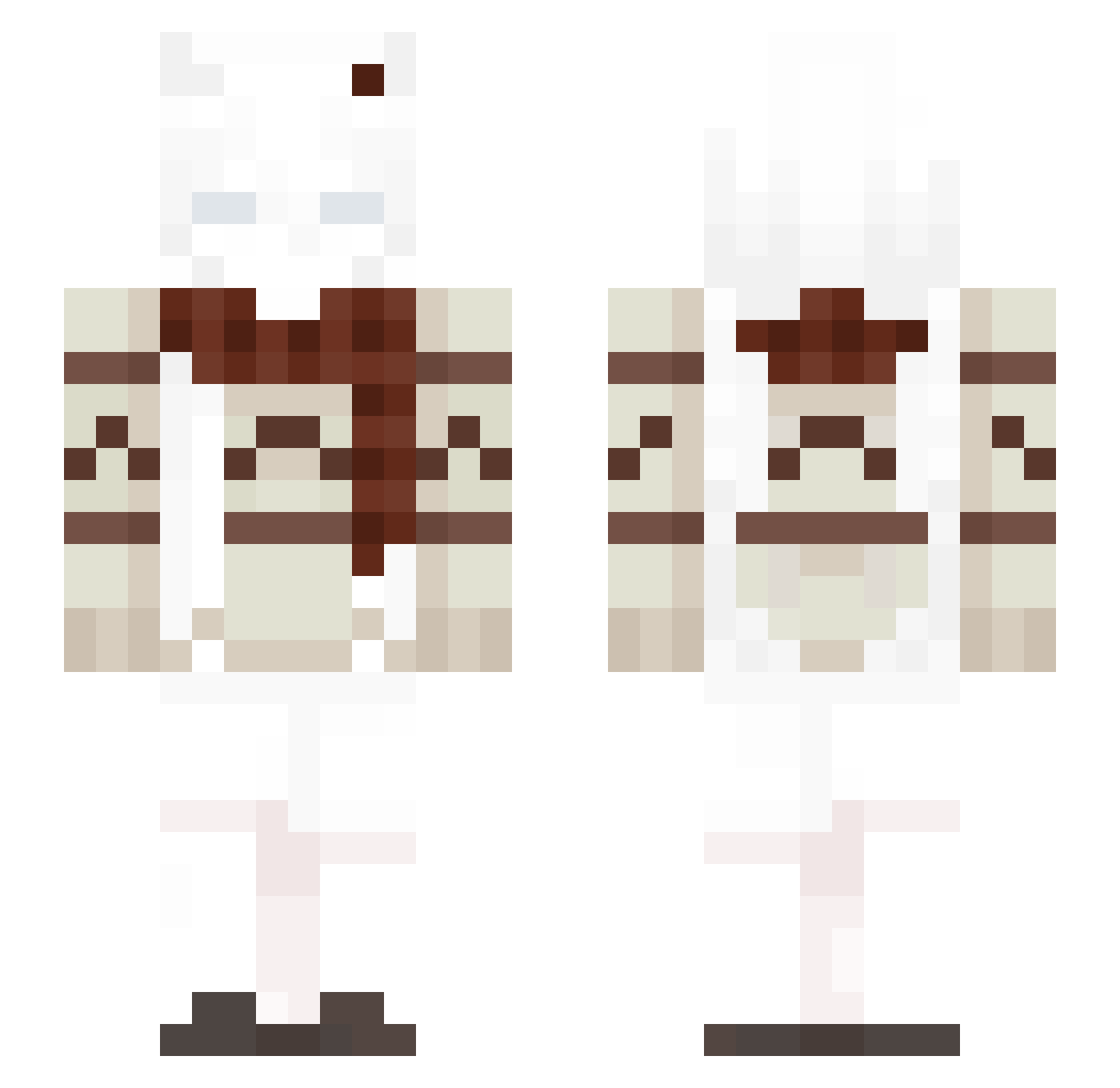 sweffiee Minecraft skin, front and back view