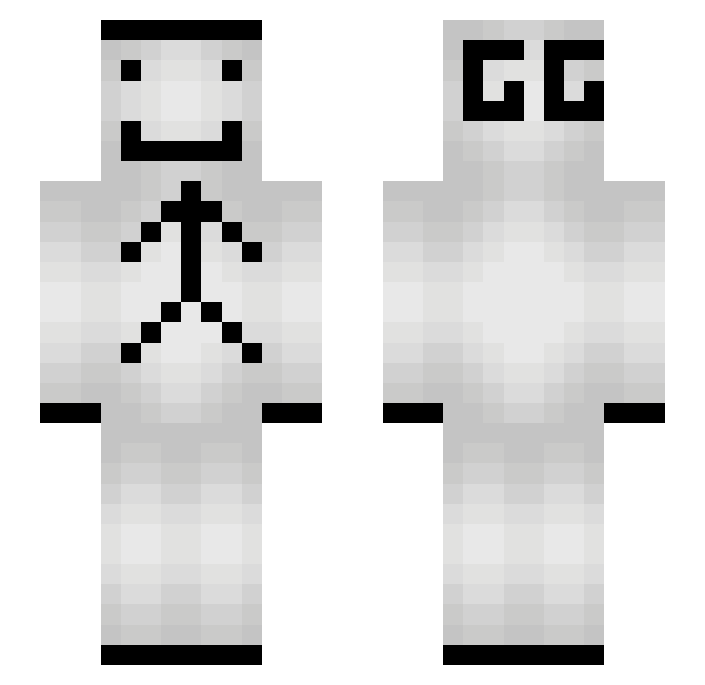 Bambbbboooo Minecraft skin, front and back view