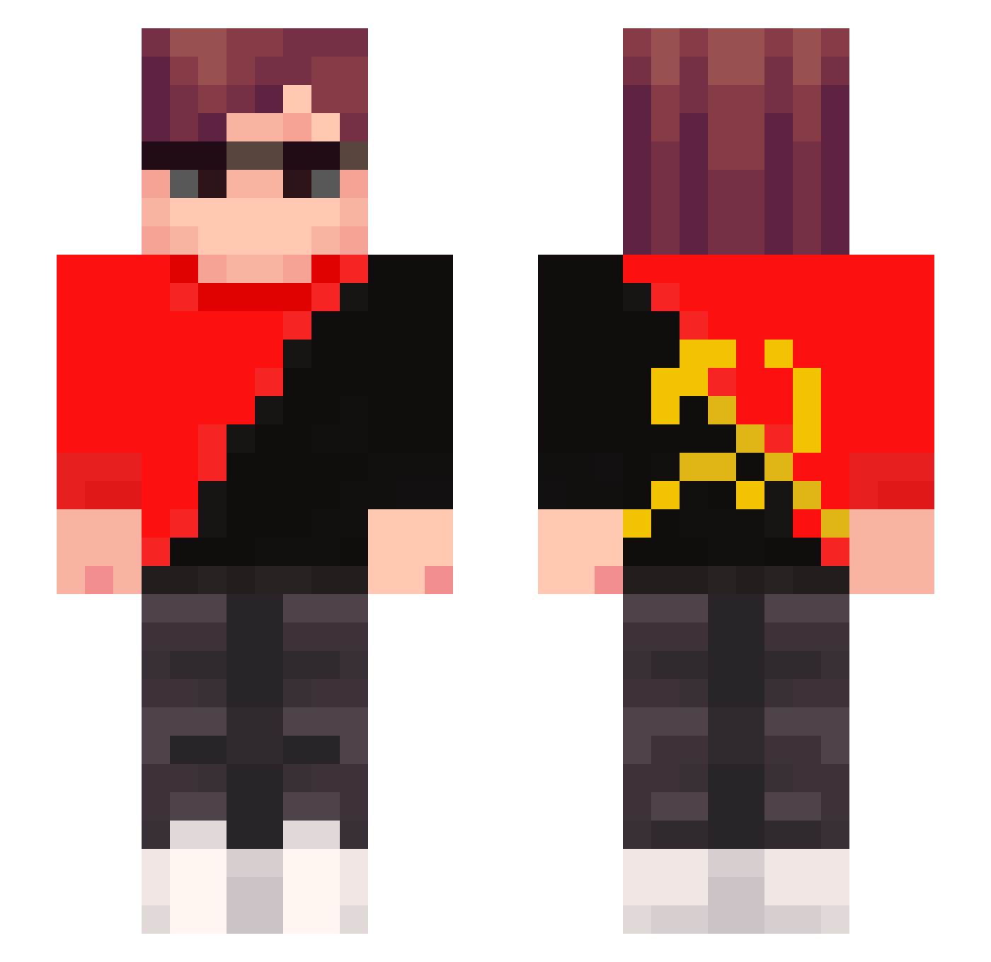 Vugus19lol Minecraft skin, front and back view