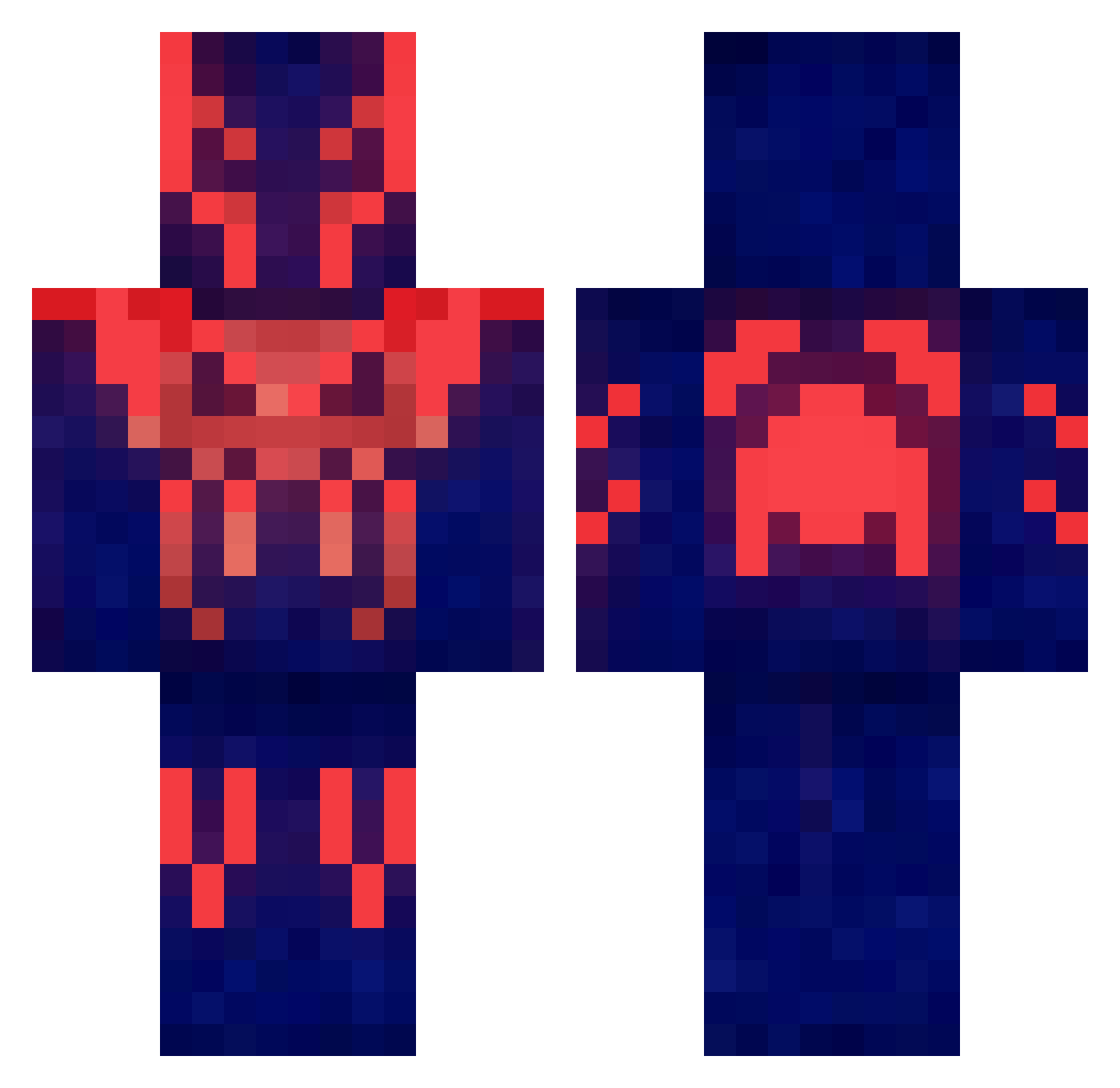 playboibenii Minecraft skin, front and back view