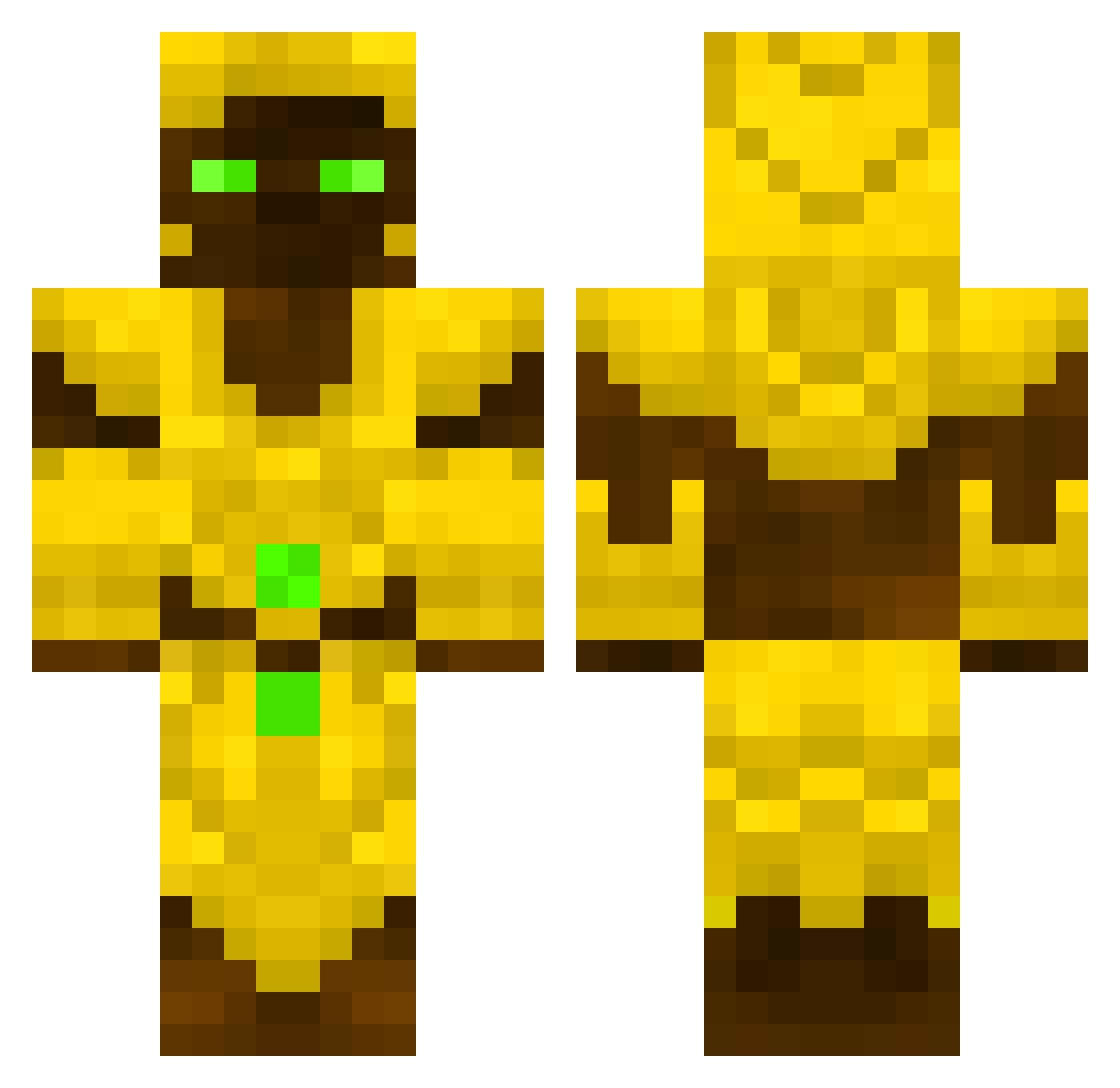 BouTexSikiyor Minecraft skin, front and back view