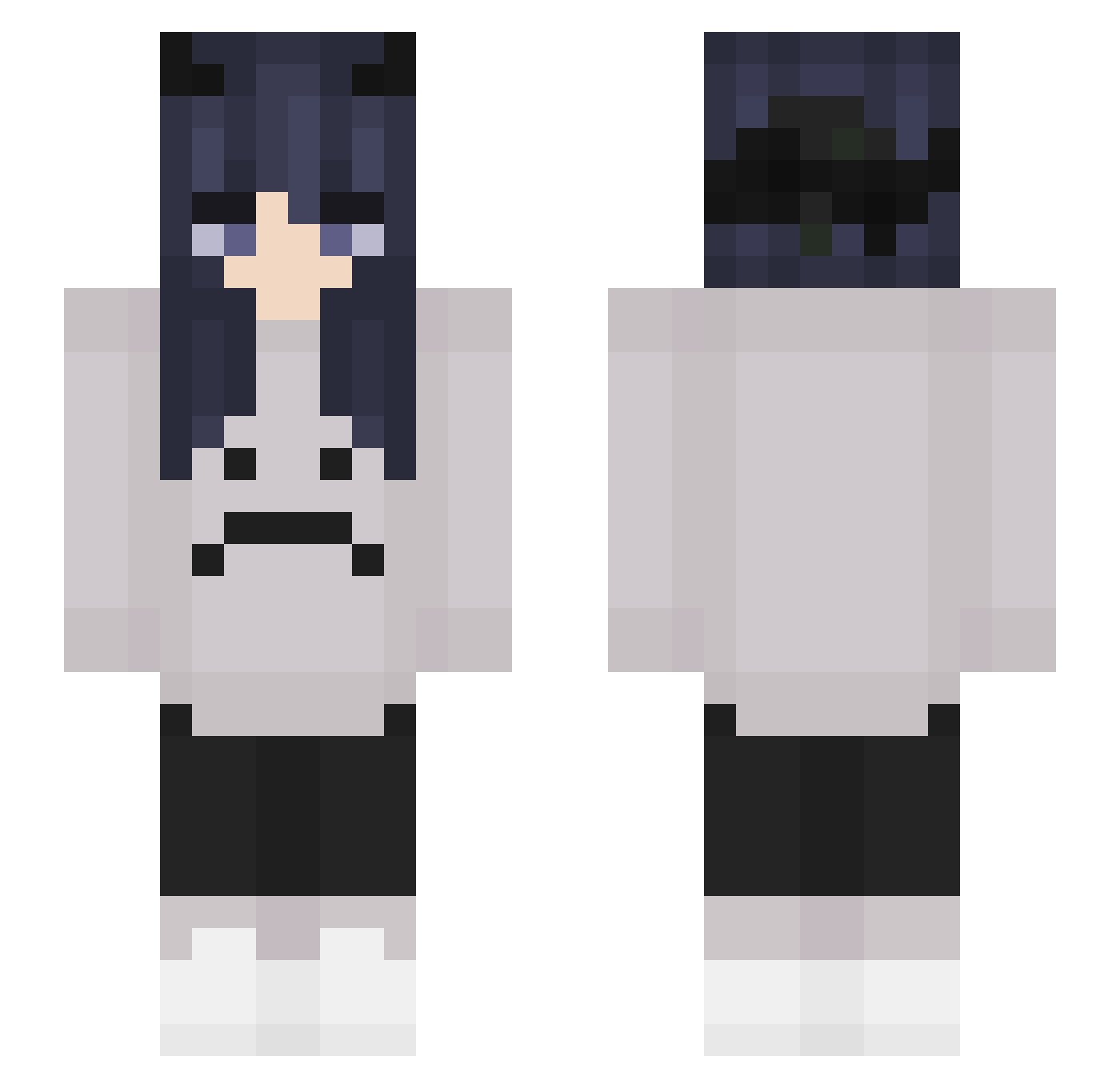 _Junipxr Minecraft skin, front and back view
