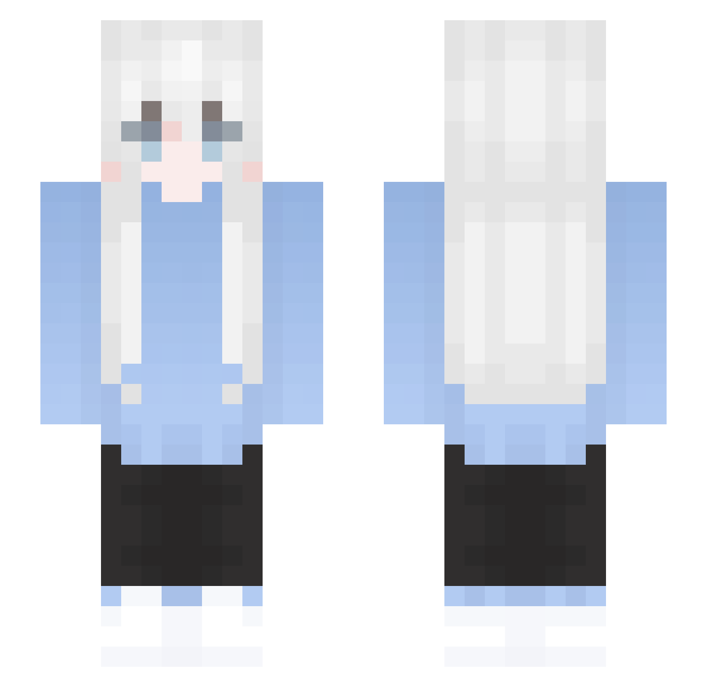WintxrBirb Minecraft skin, front and back view