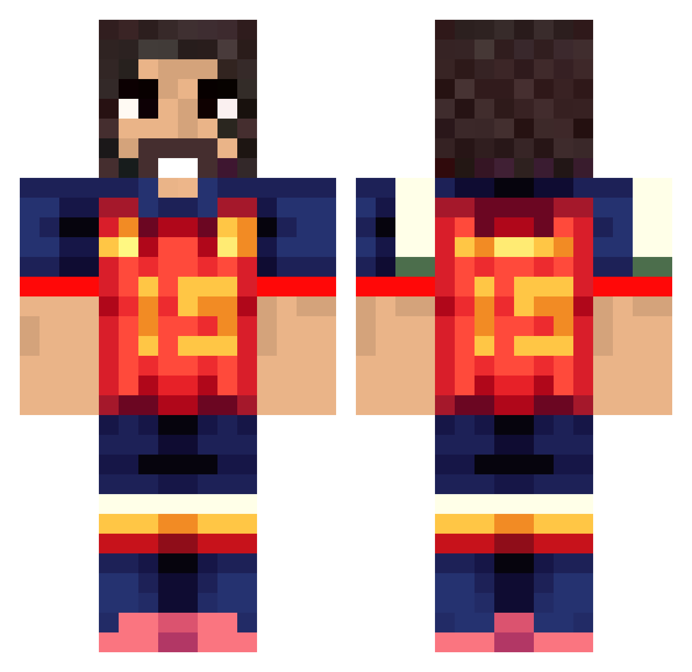 KardeNas_500 Minecraft skin, front and back view