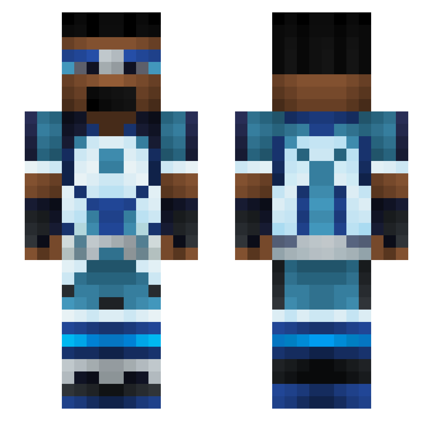 TheThingGoes Minecraft skin, front and back view