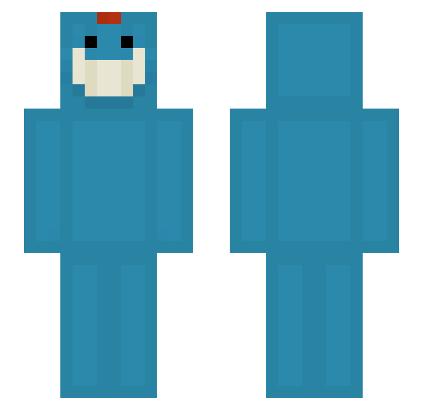 NLEChomper Minecraft skin, front and back view