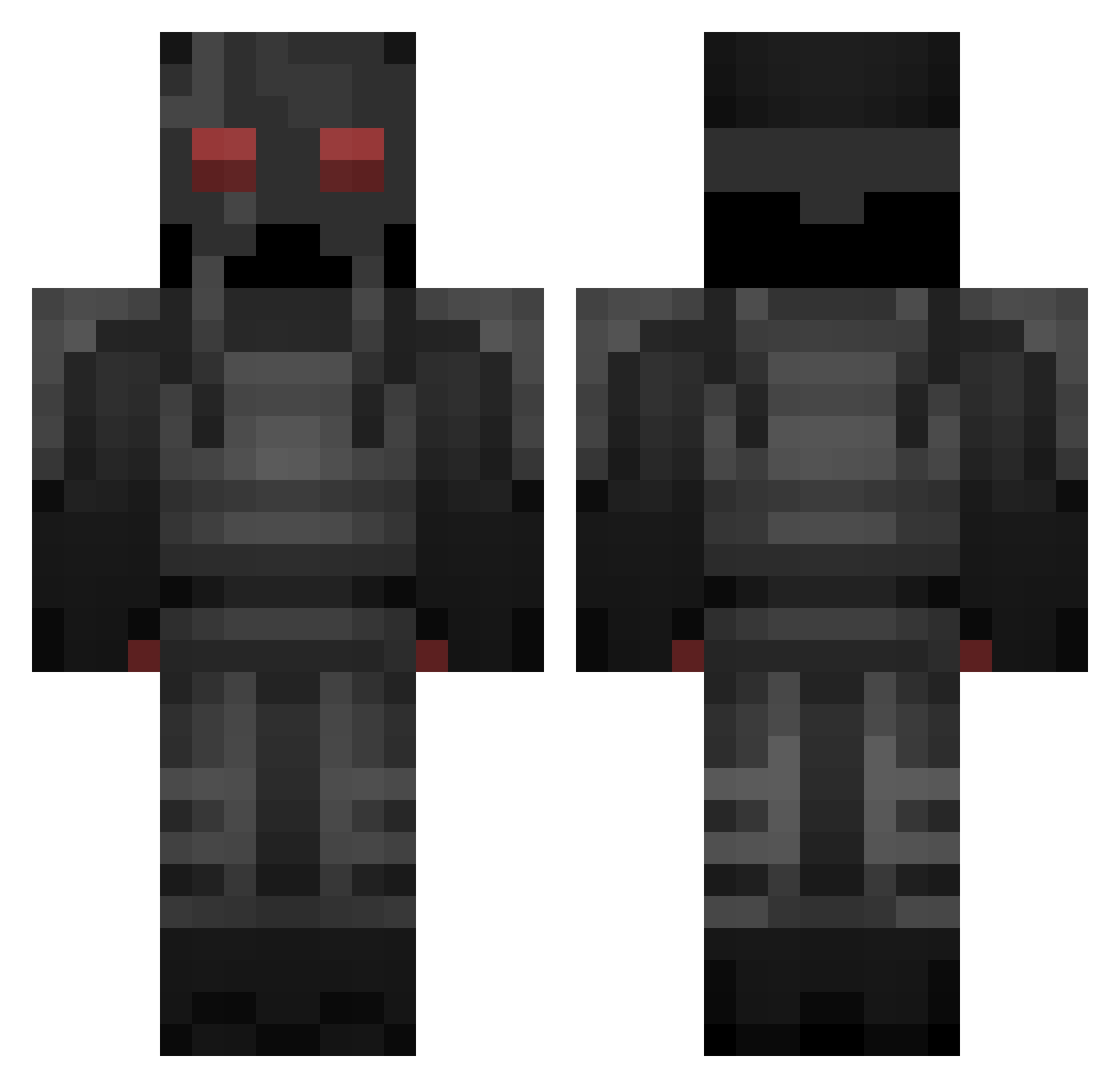 xFilet Minecraft skin, front and back view