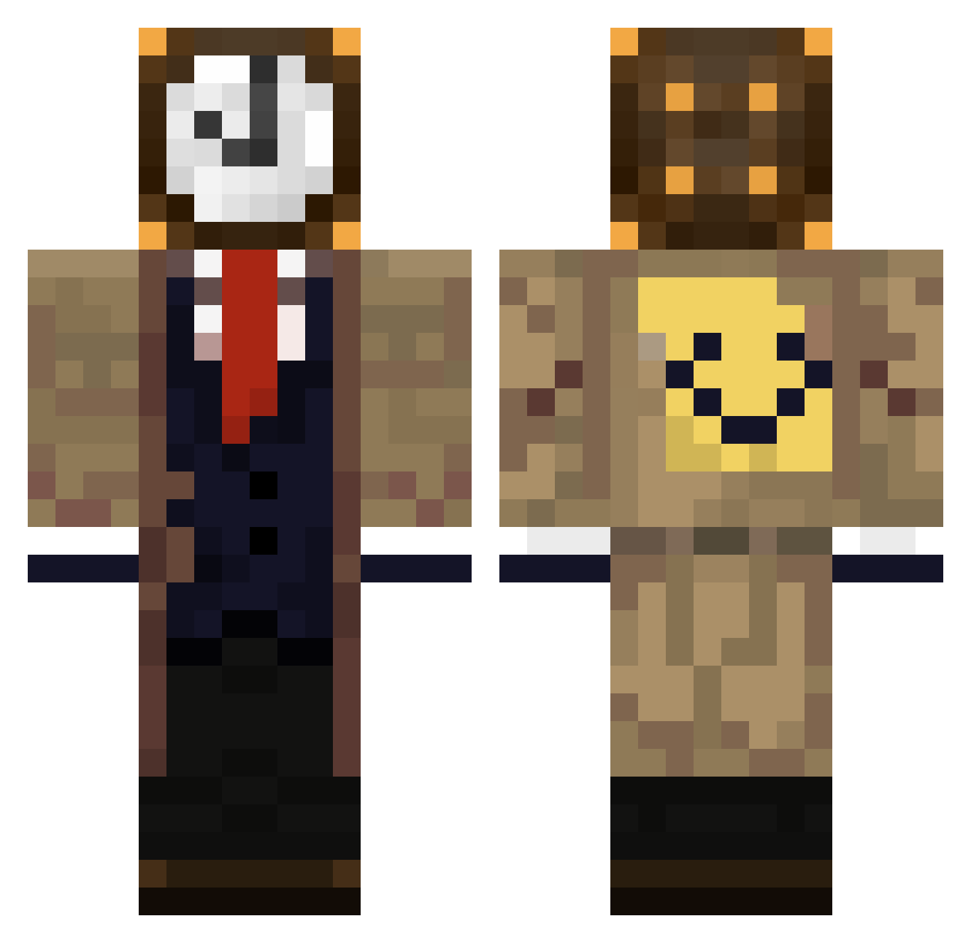 EmperorSzar Minecraft skin, front and back view