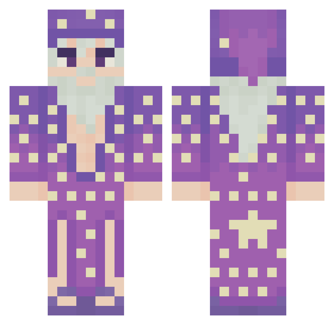 MarioTasso Minecraft skin, front and back view