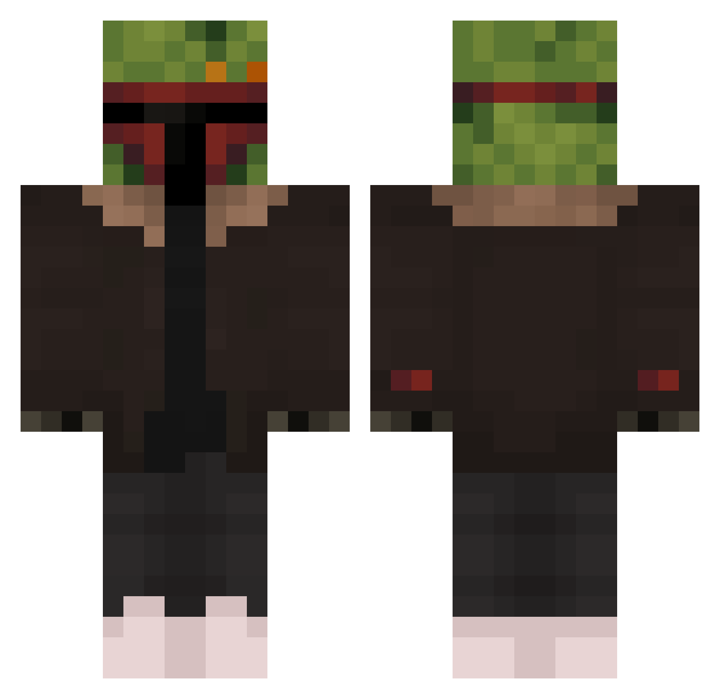 Lovumbaaa Minecraft skin, front and back view