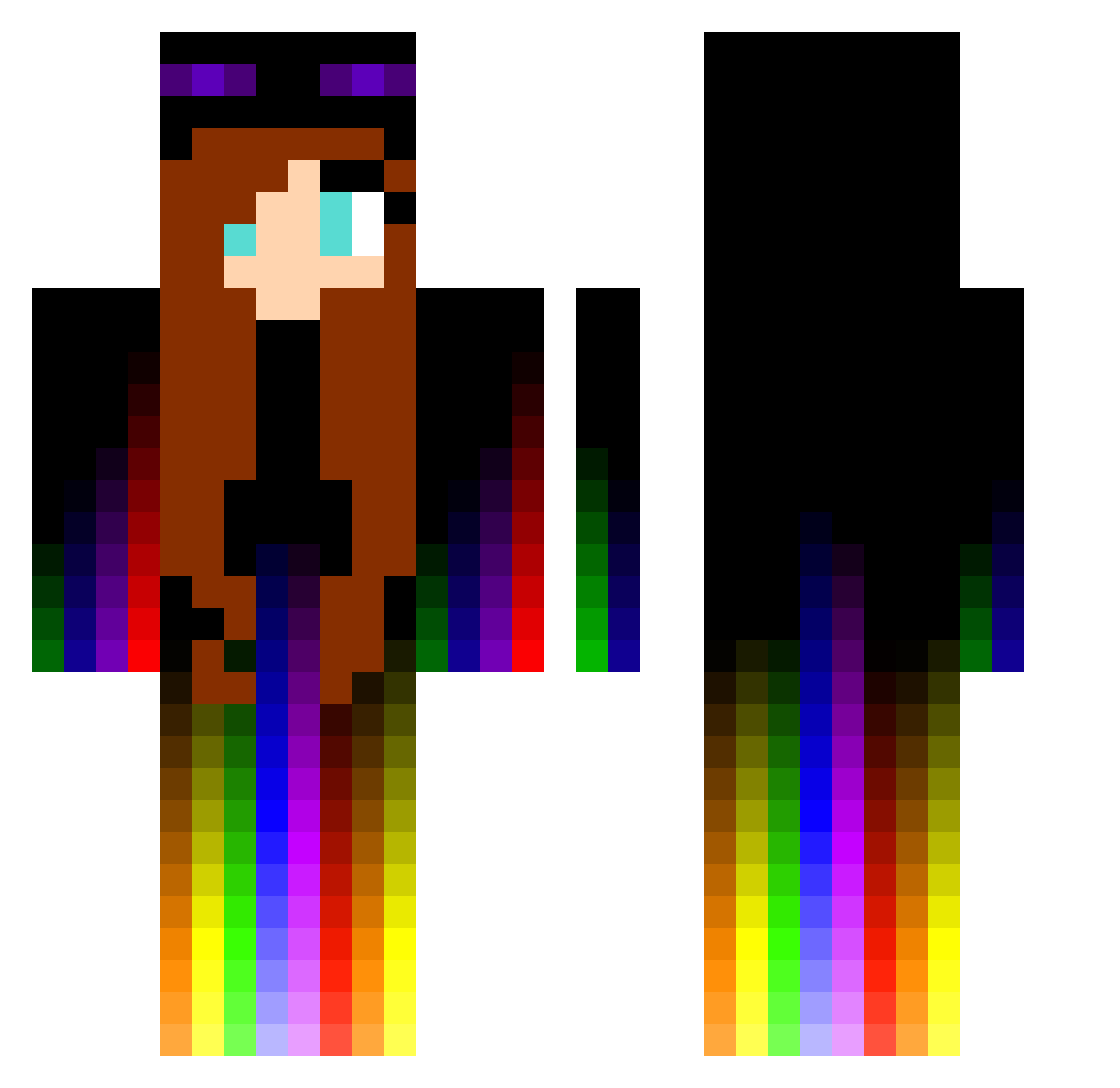 BadMomzJay Minecraft skin, front and back view