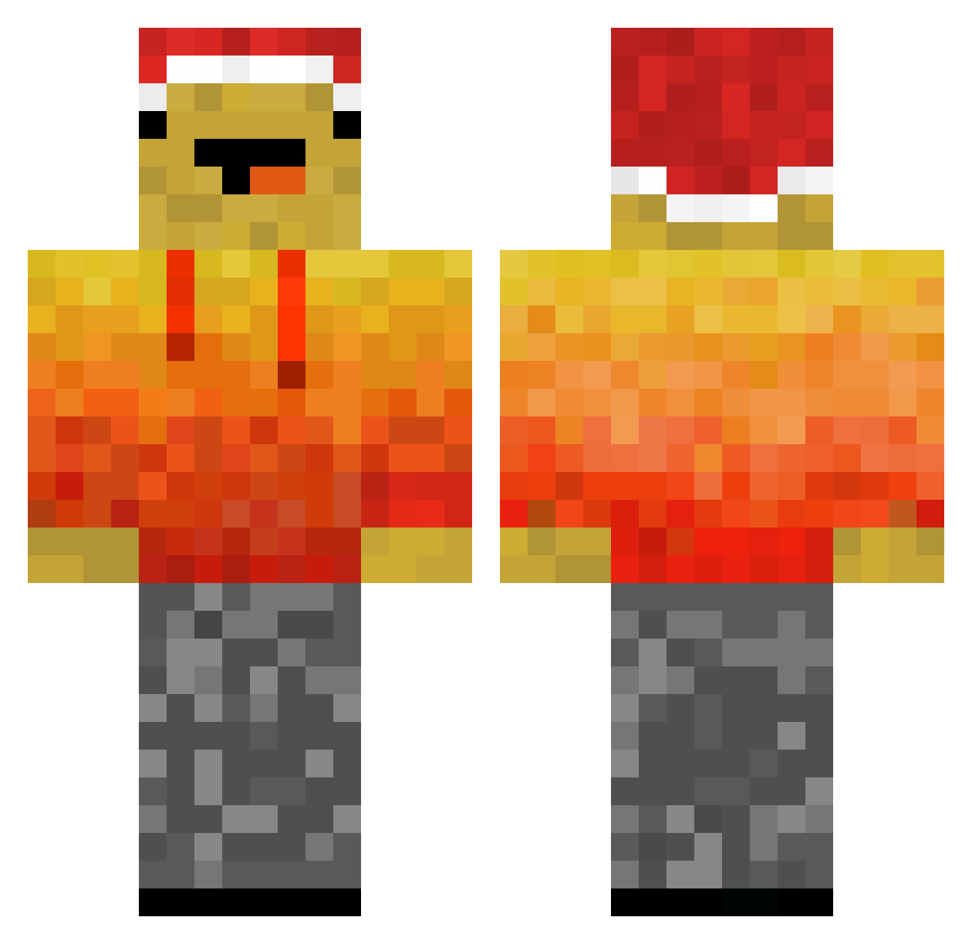 YNPotatoFarmer Minecraft skin, front and back view