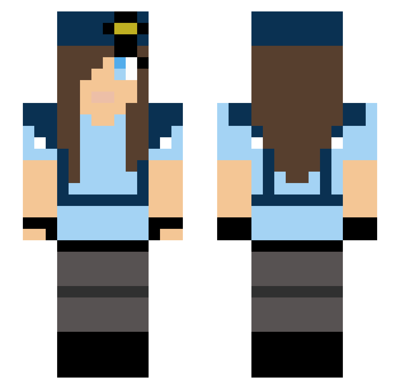minitage Minecraft skin, front and back view