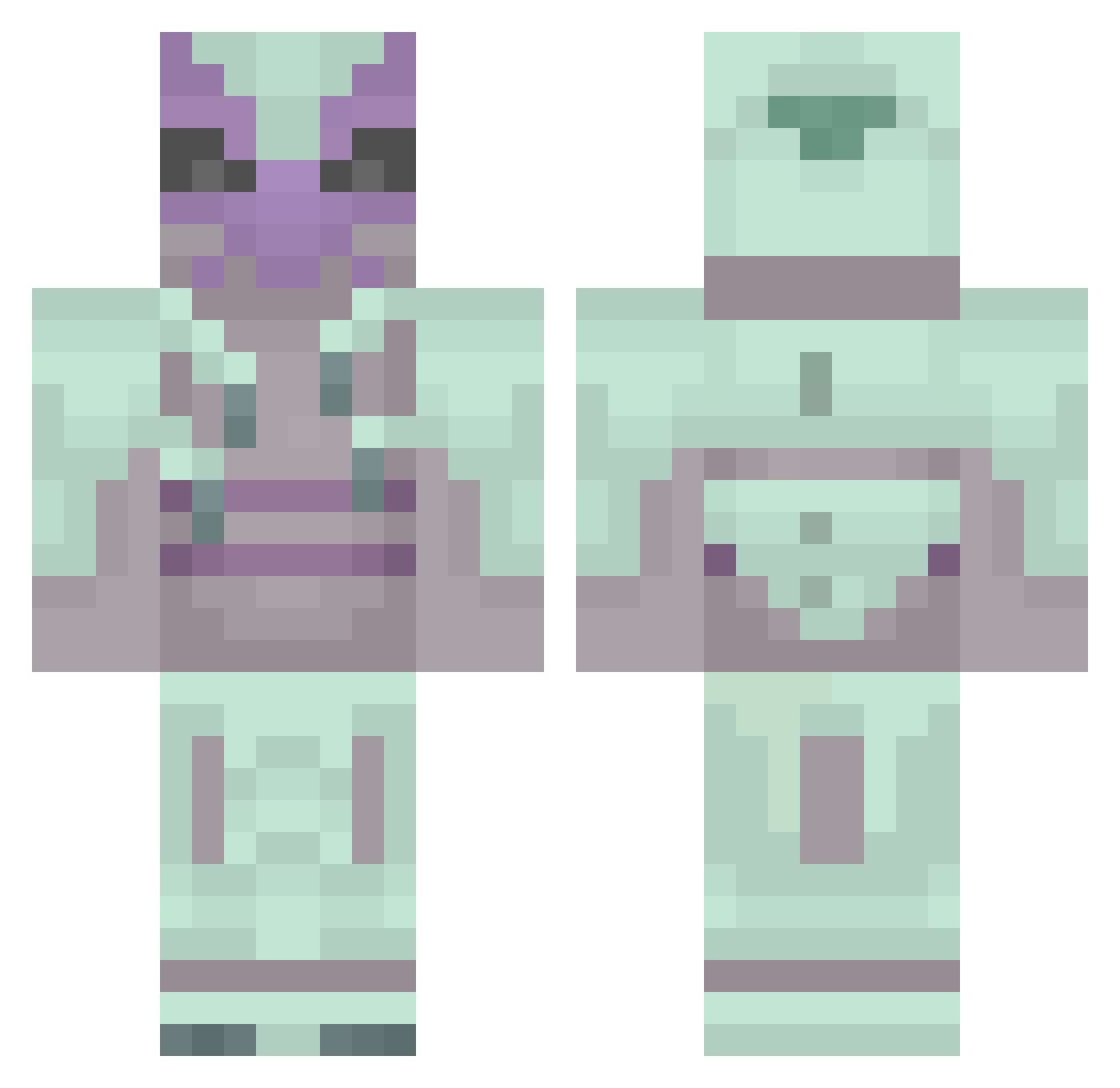 M4l1DK Minecraft skin, front and back view