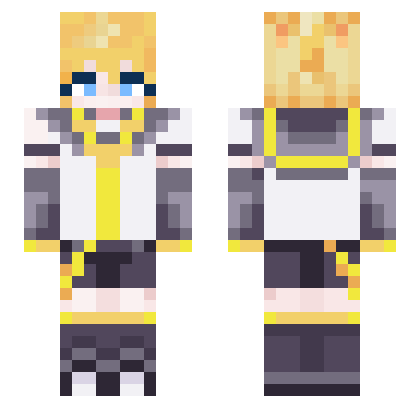 Artson_ Minecraft skin, front and back view