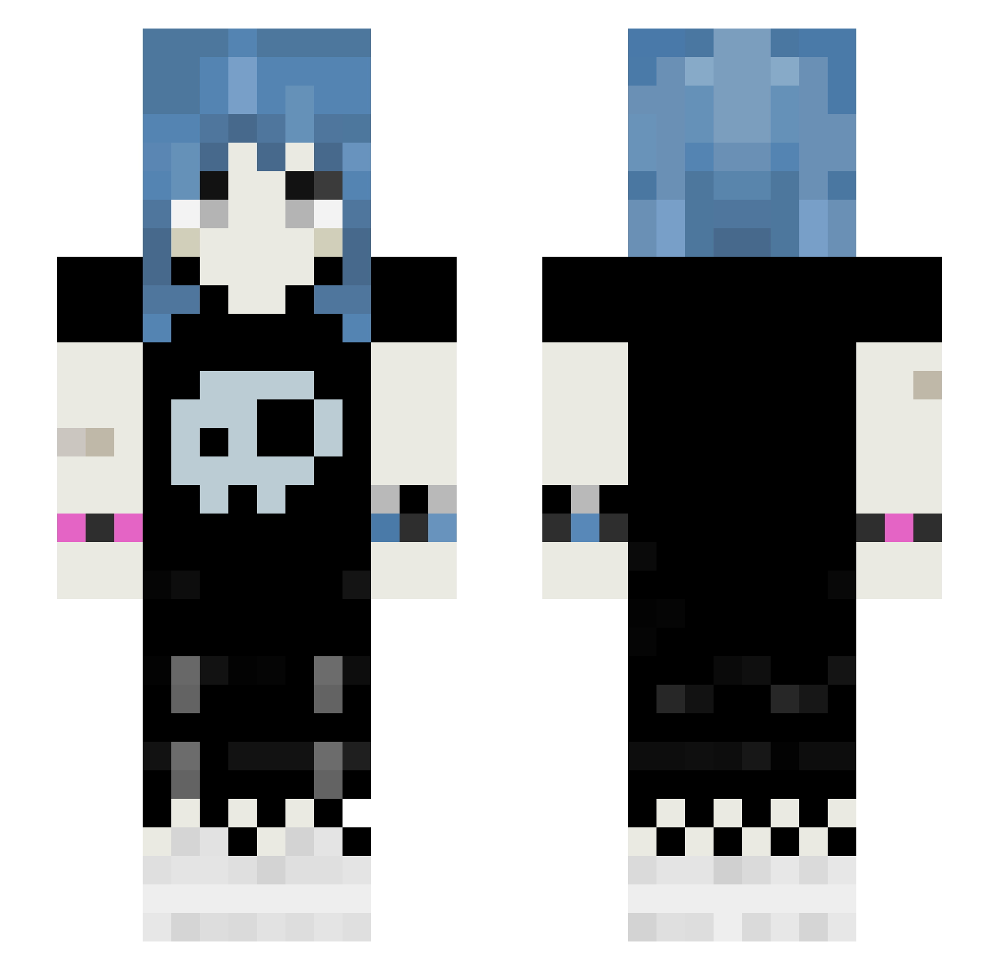 tonsilla Minecraft skin, front and back view