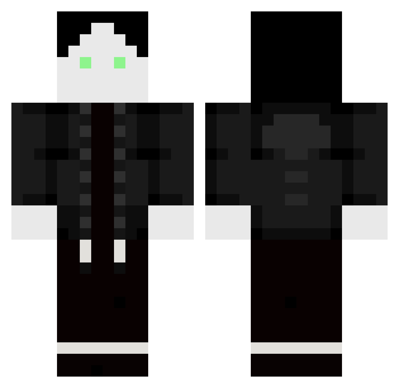 linums Minecraft skin, front and back view