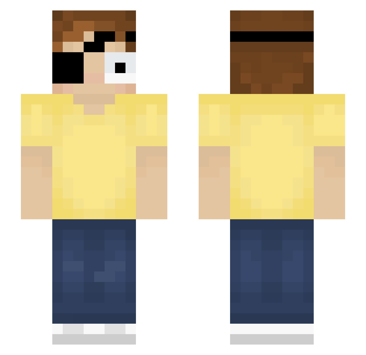 null_O Minecraft skin, front and back view