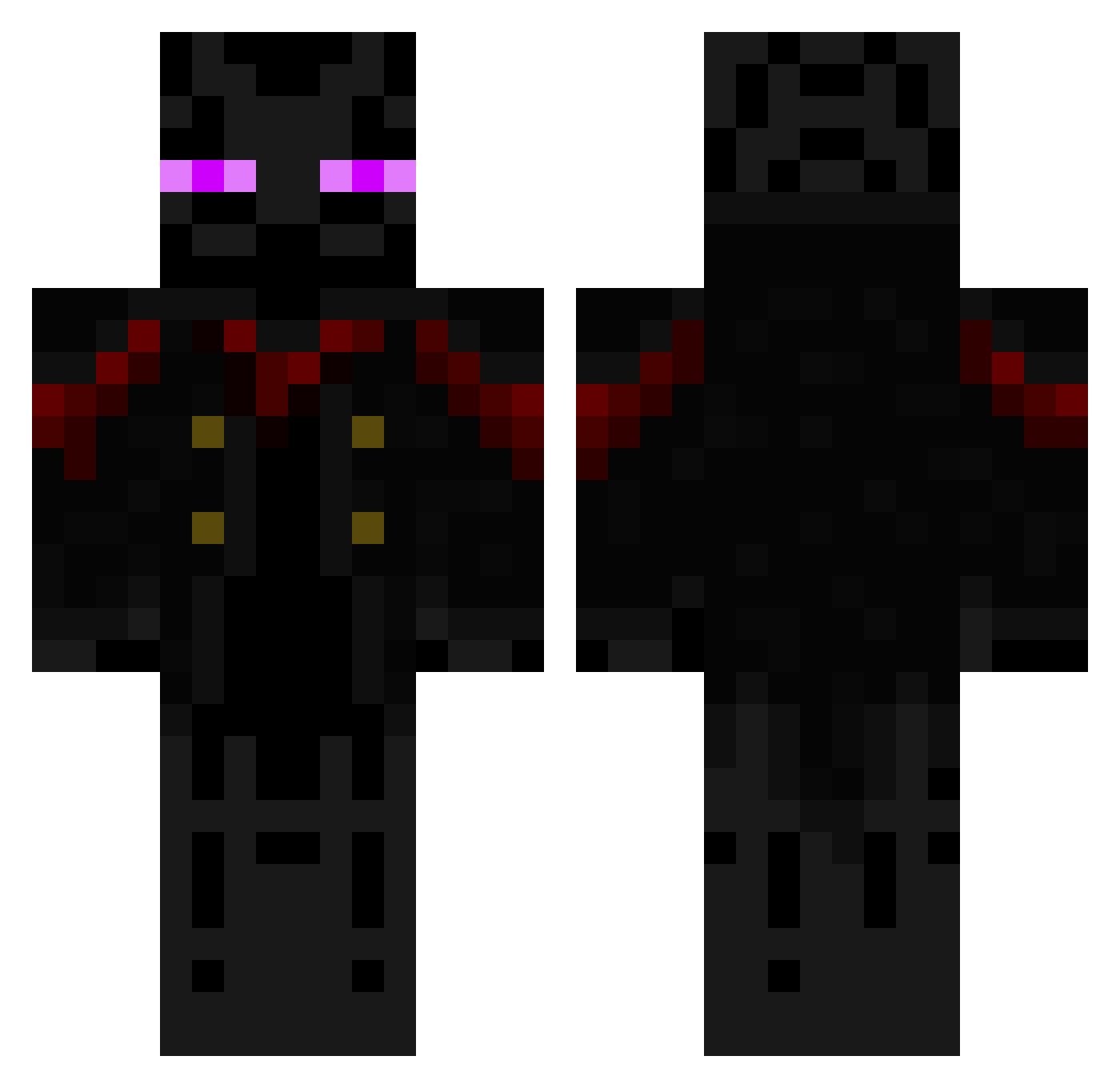 DonFercho Minecraft skin, front and back view