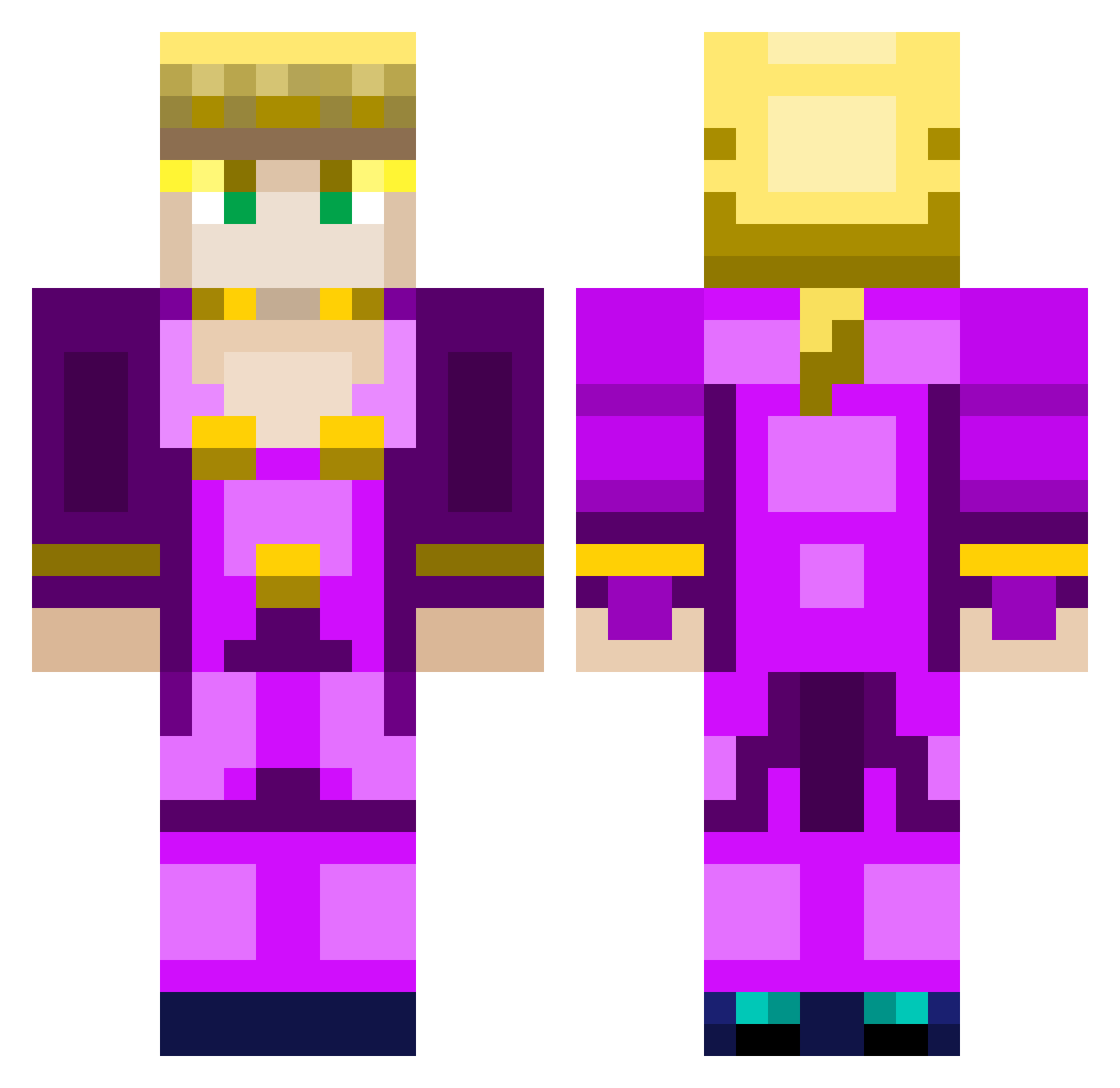 DaTBoiOverDer Minecraft skin, front and back view