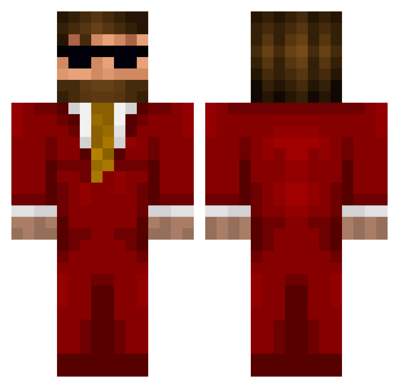 Zias2001 Minecraft skin, front and back view