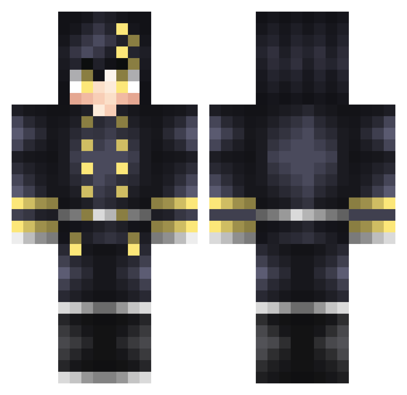theFloomx_ Minecraft skin, front and back view