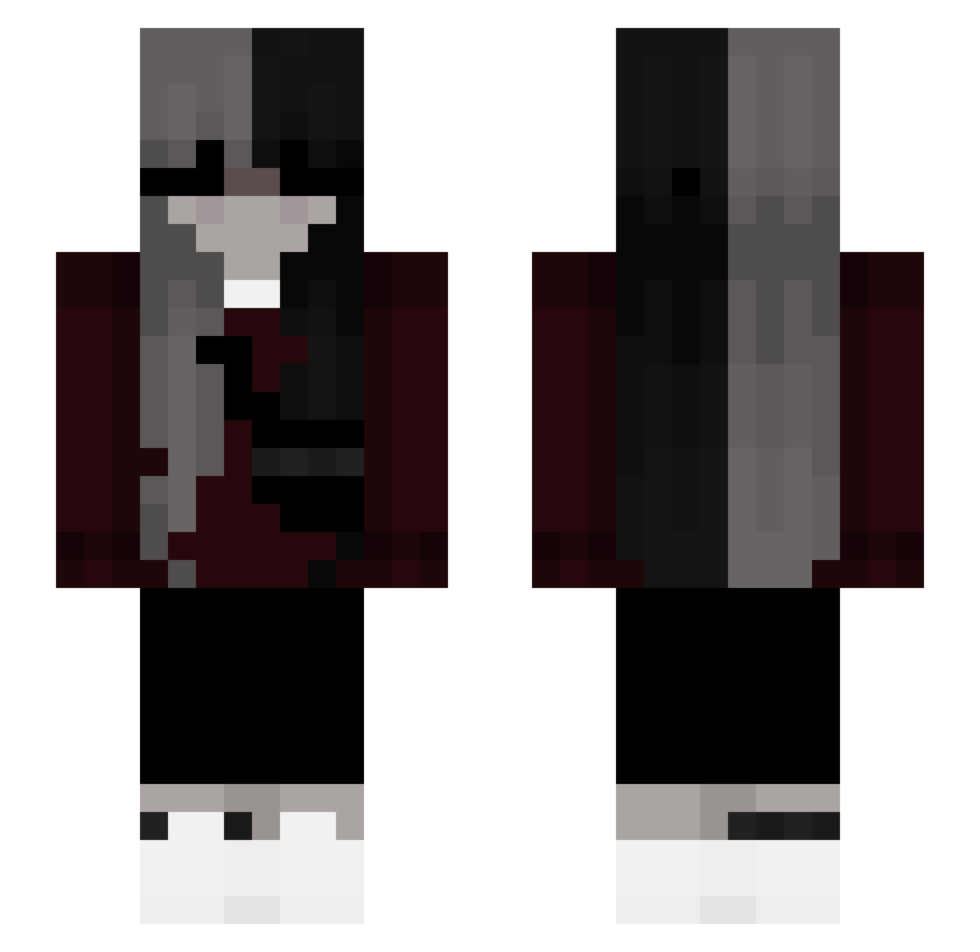 saralmao Minecraft skin, front and back view