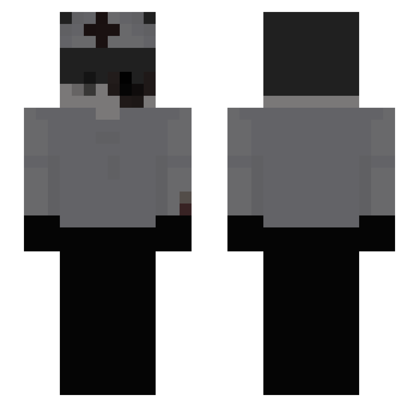 godZuko Minecraft skin, front and back view