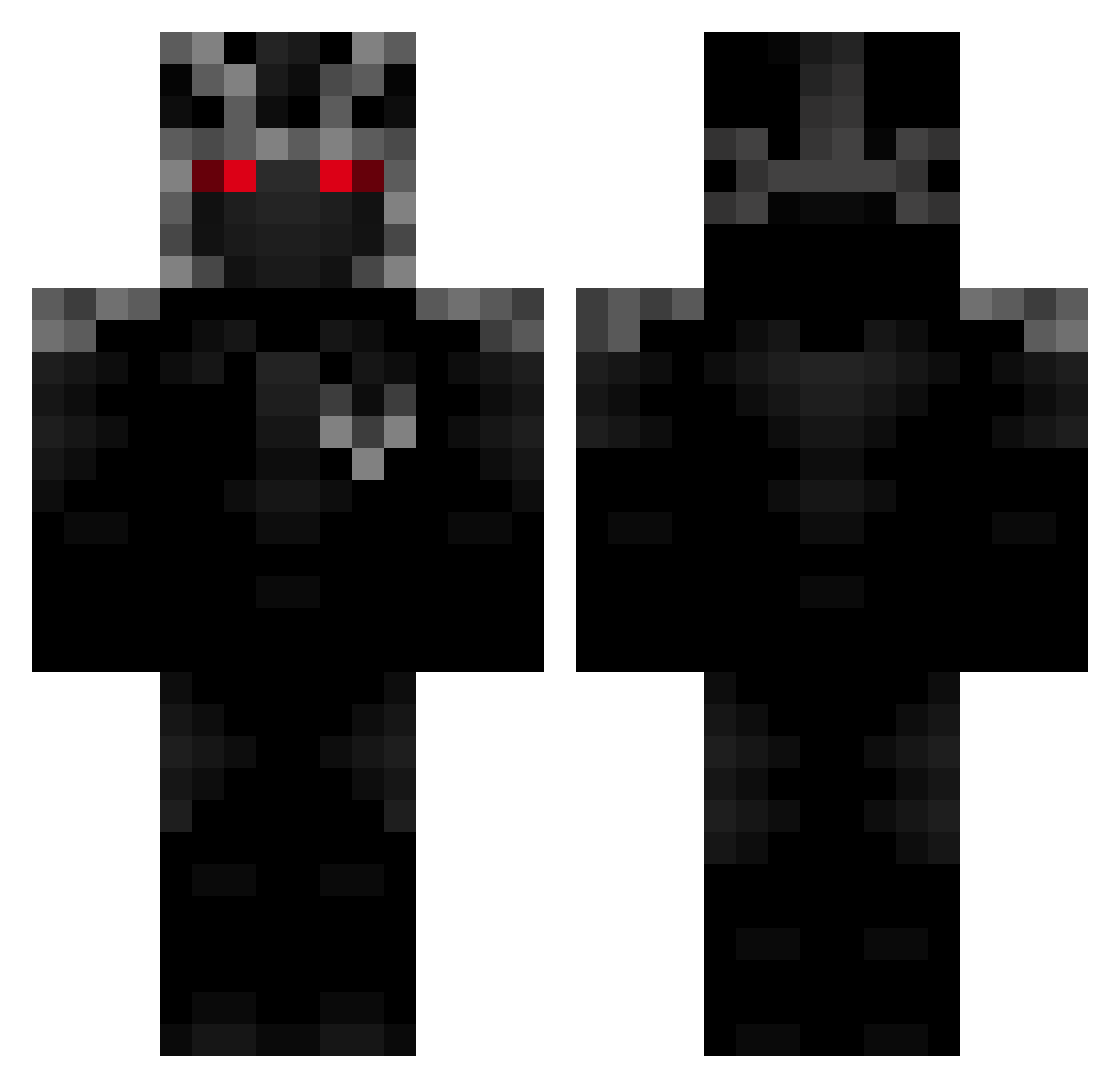 _Process_ Minecraft skin, front and back view