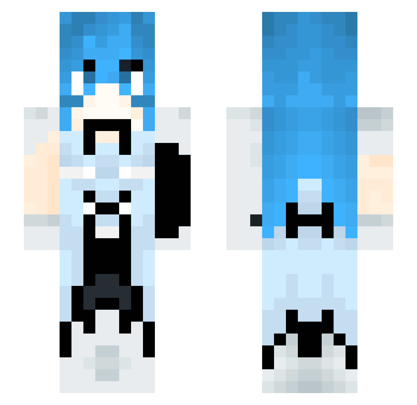 For_you___ Minecraft skin, front and back view
