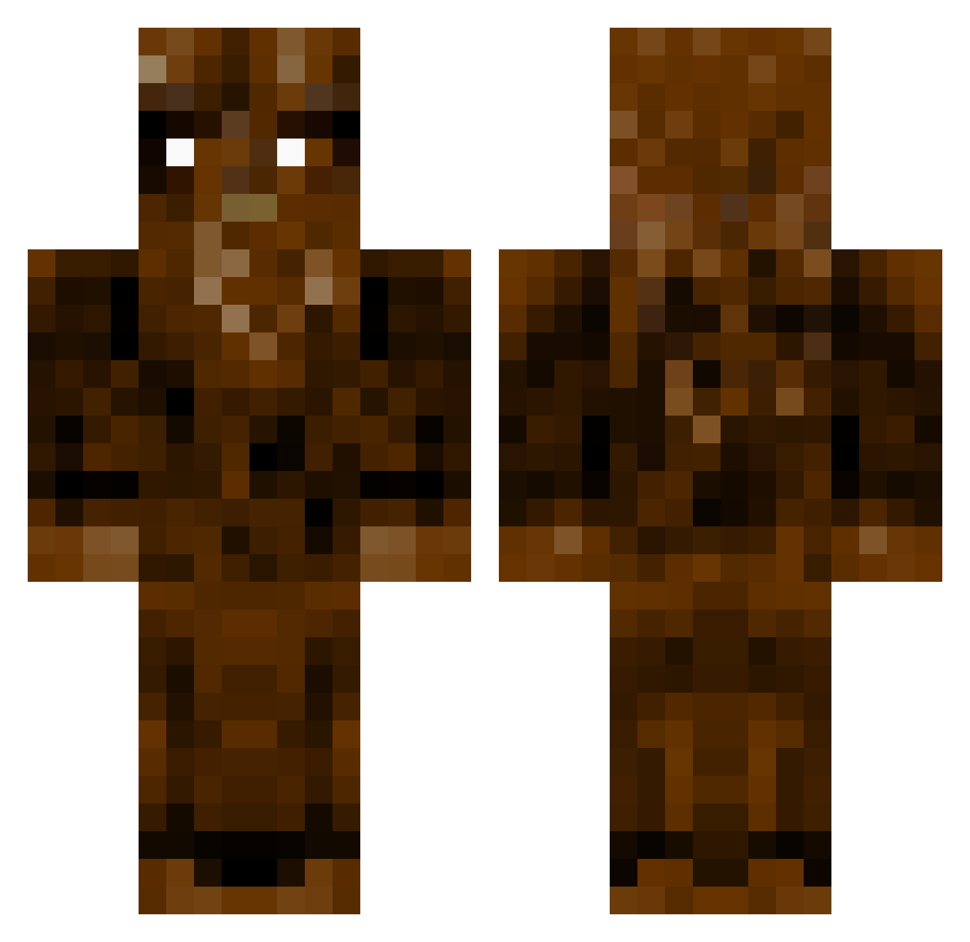 GalacticArchive Minecraft skin, front and back view