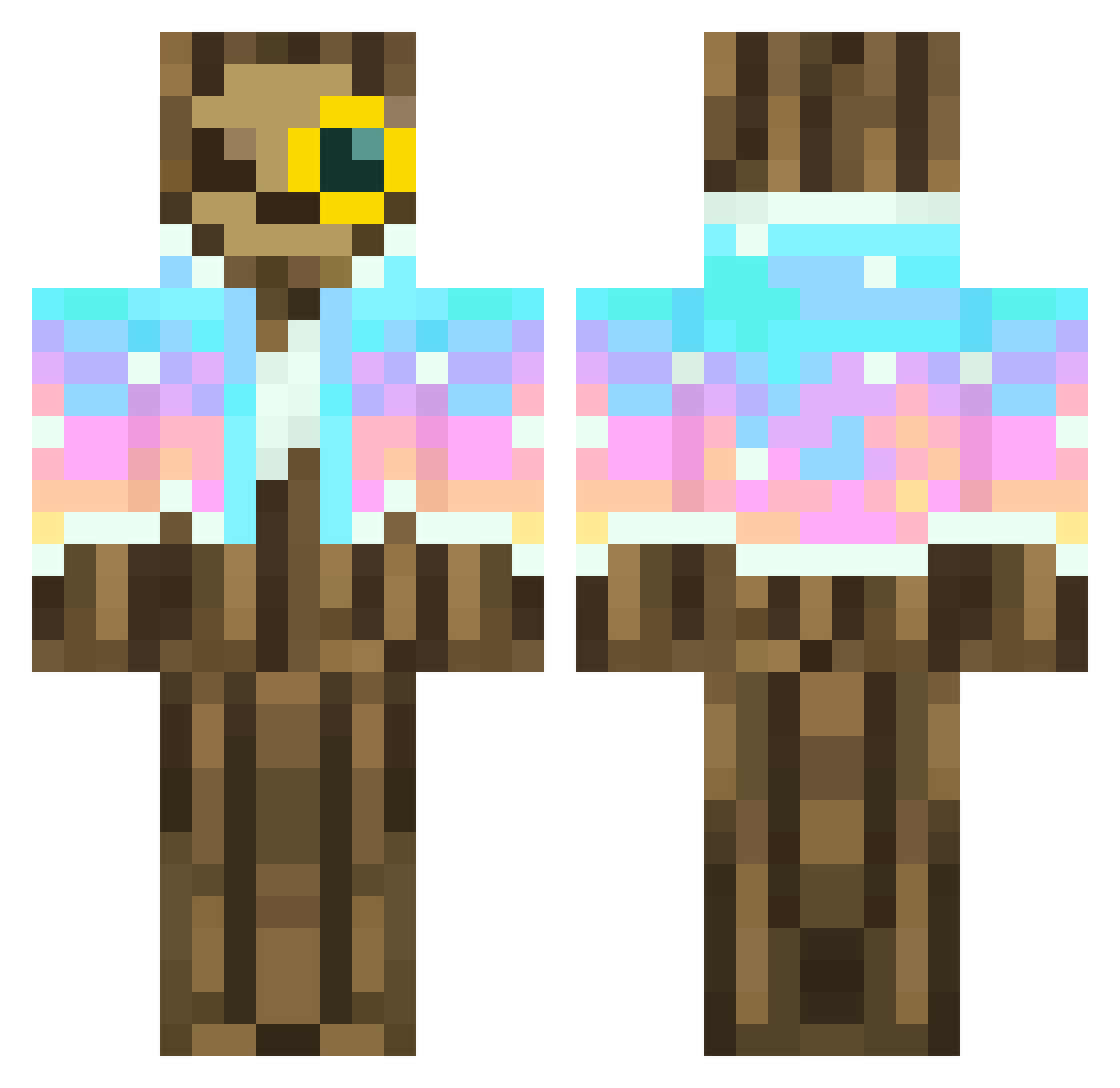 SOUTHSIDEeu Minecraft skin, front and back view