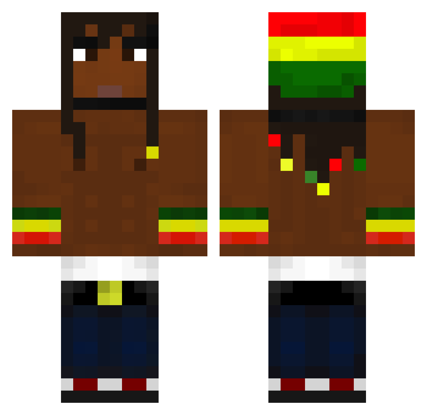 Hrabiiq Minecraft skin, front and back view