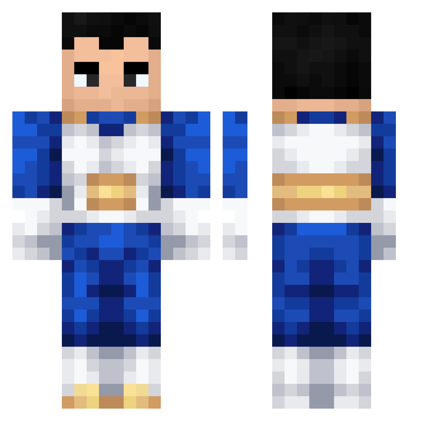 BAXAVII Minecraft skin, front and back view