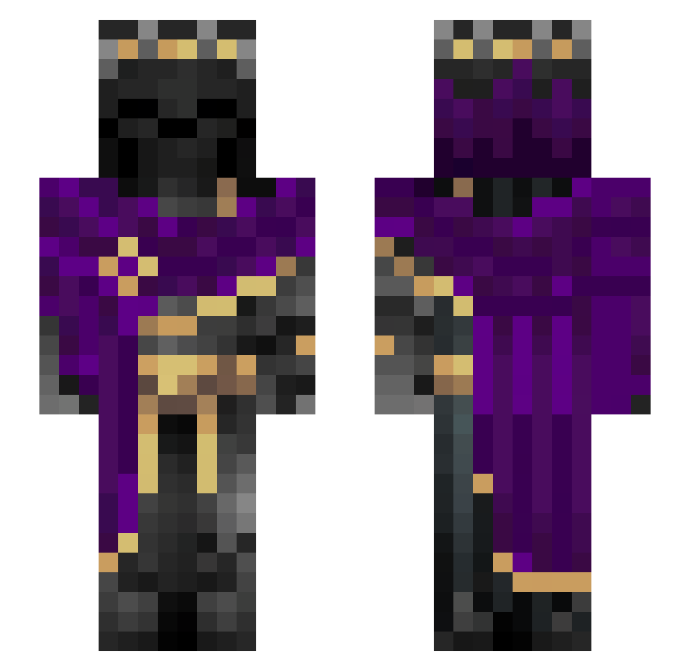 t3yway11 Minecraft skin, front and back view