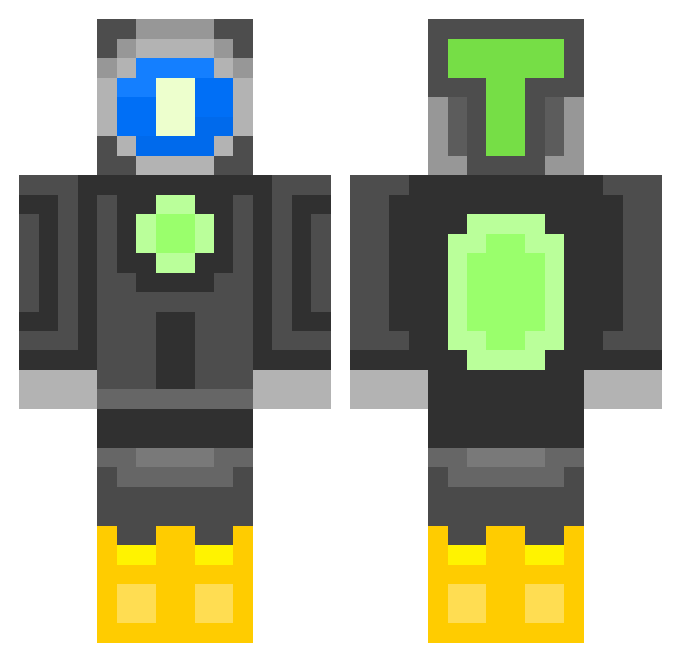 Tycer_672 Minecraft skin, front and back view