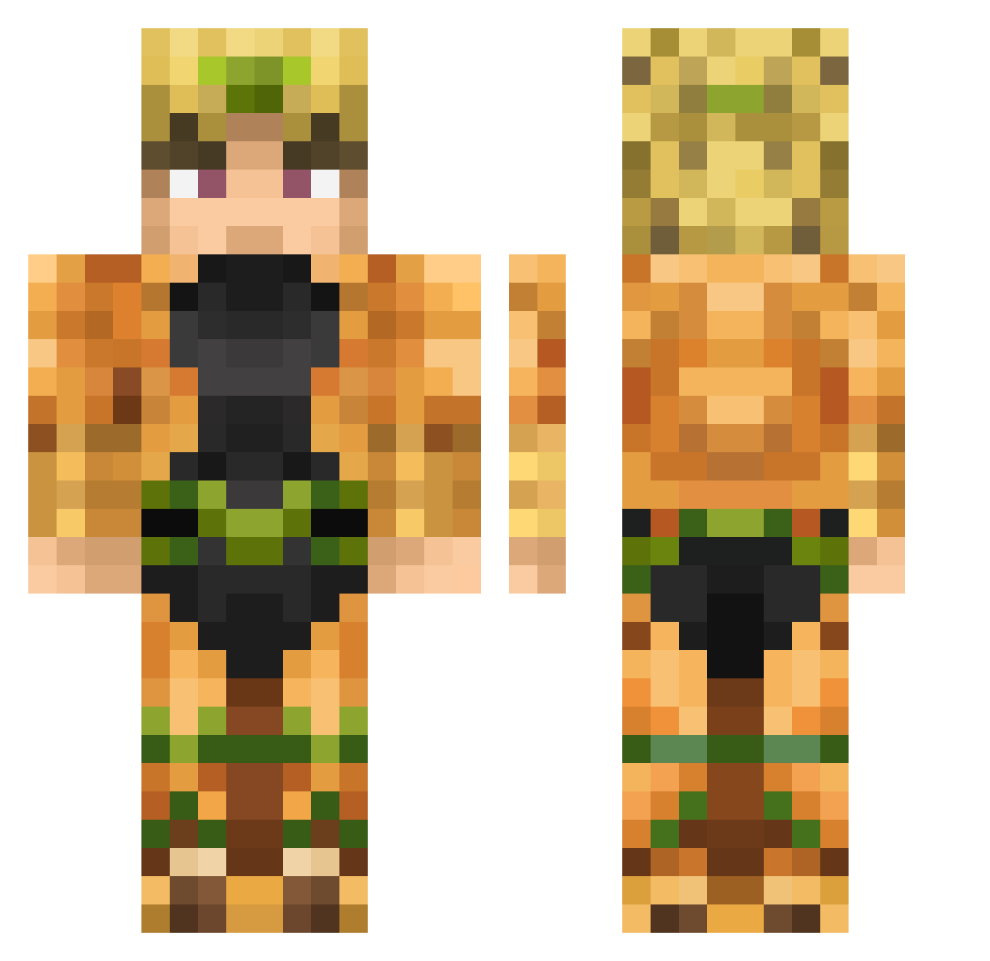 heng_03 Minecraft skin, front and back view