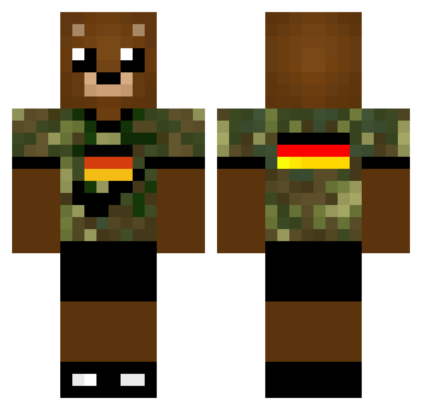 ItsZephyrrr Minecraft skin, front and back view