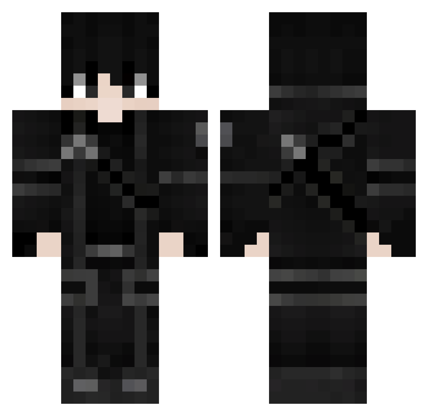 w8c8 Minecraft skin, front and back view