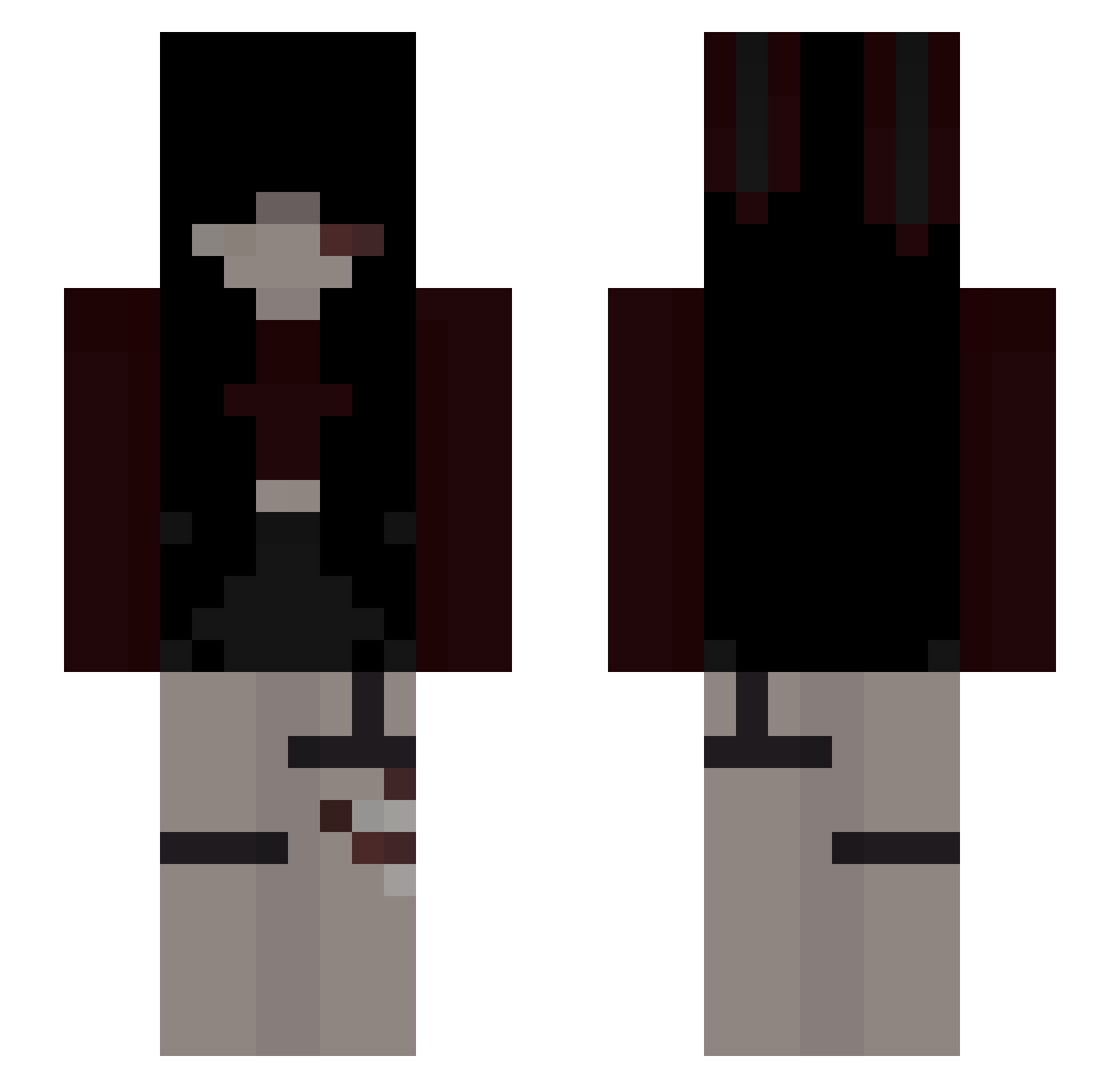 DREAMER165 Minecraft skin, front and back view