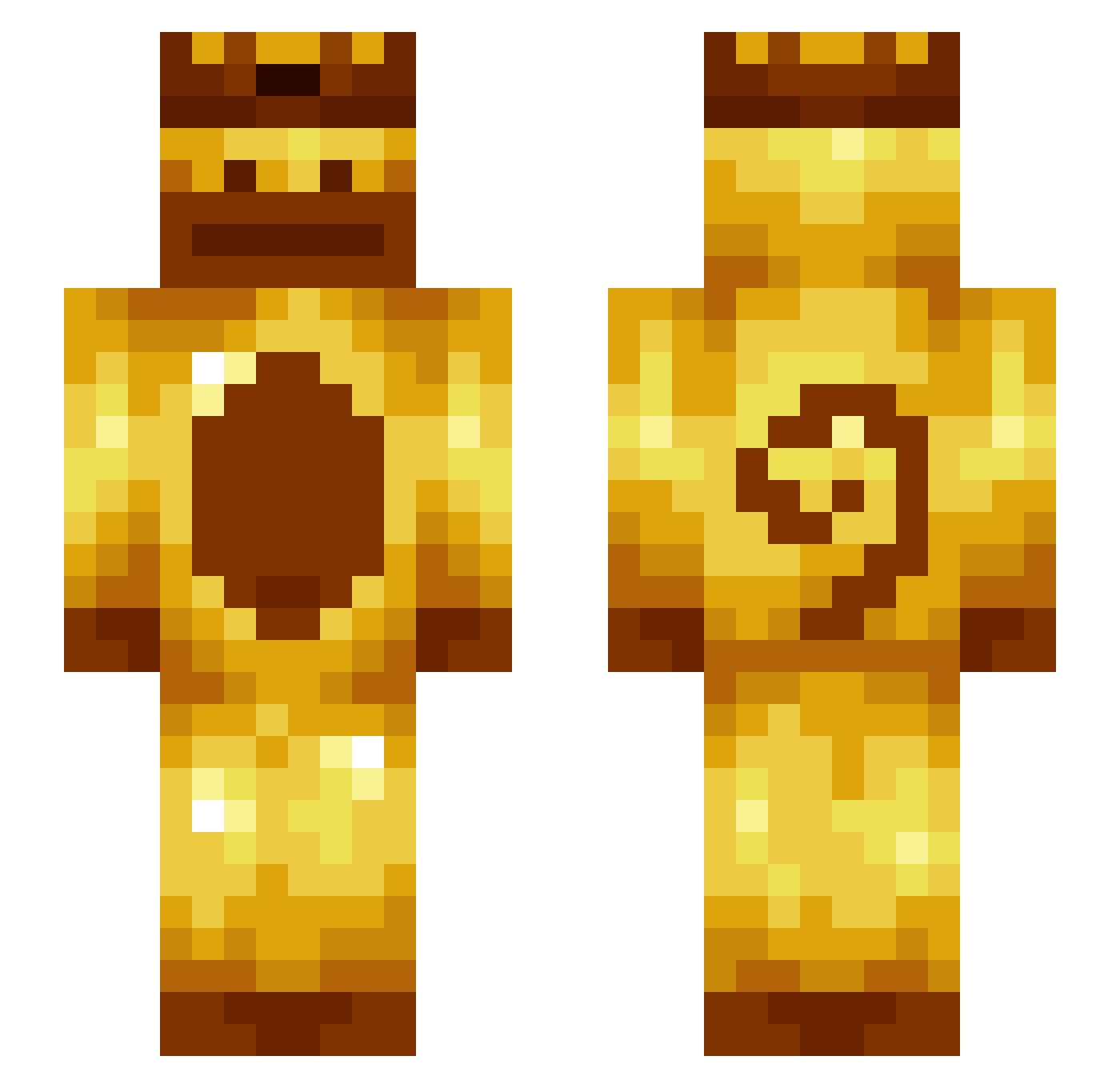 Jedsbeds Minecraft skin, front and back view