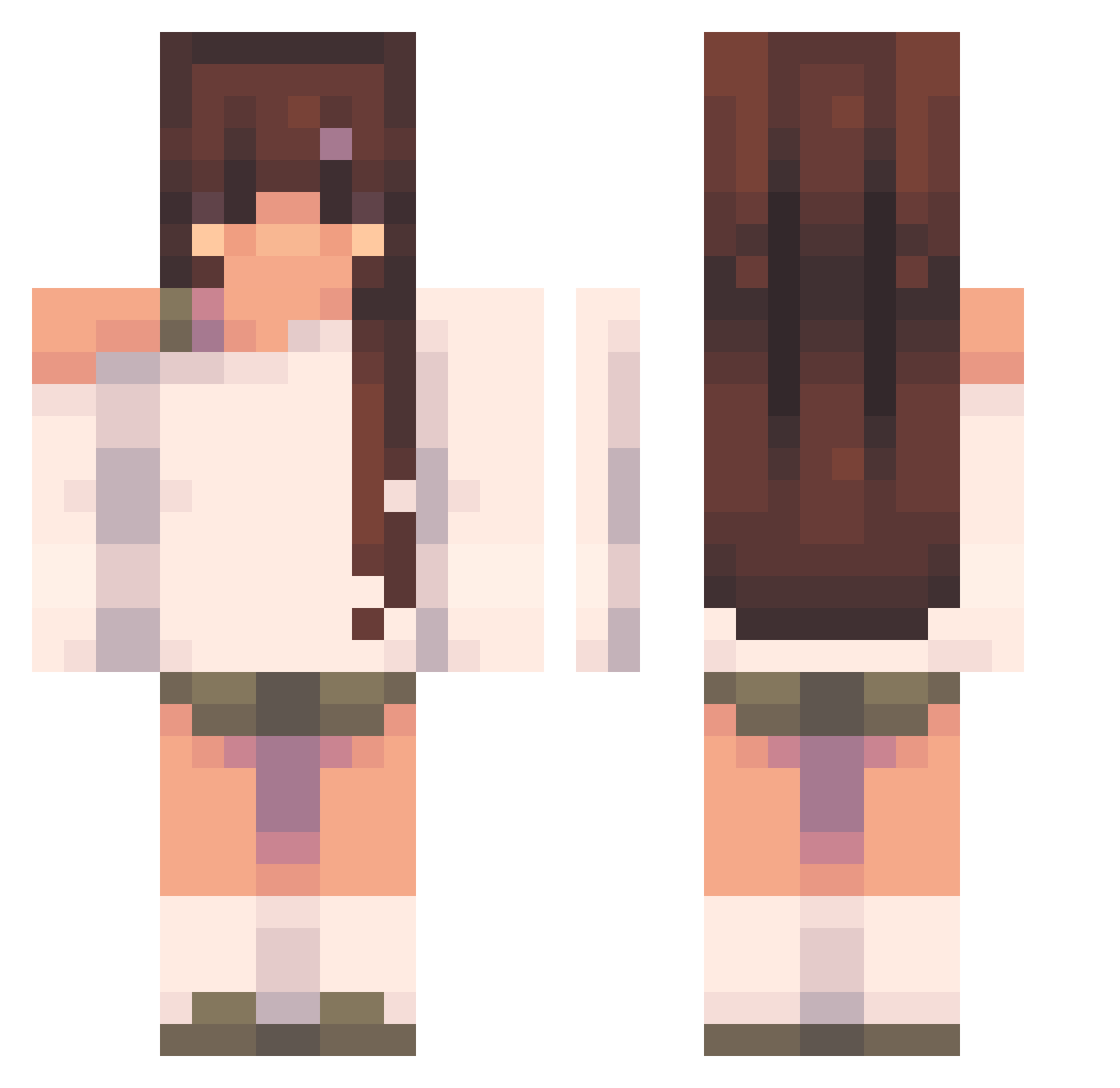 MuTo4434 Minecraft skin, front and back view