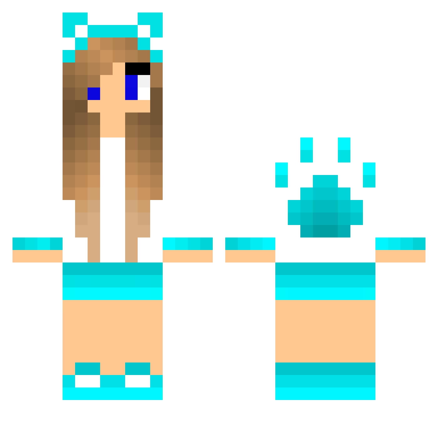 LethalEternity Minecraft skin, front and back view