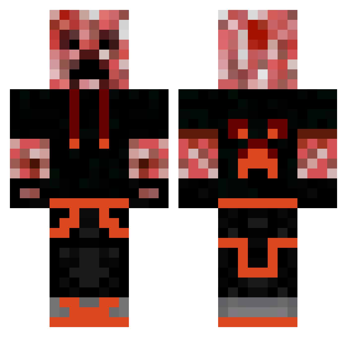 Balatro504 Minecraft skin, front and back view