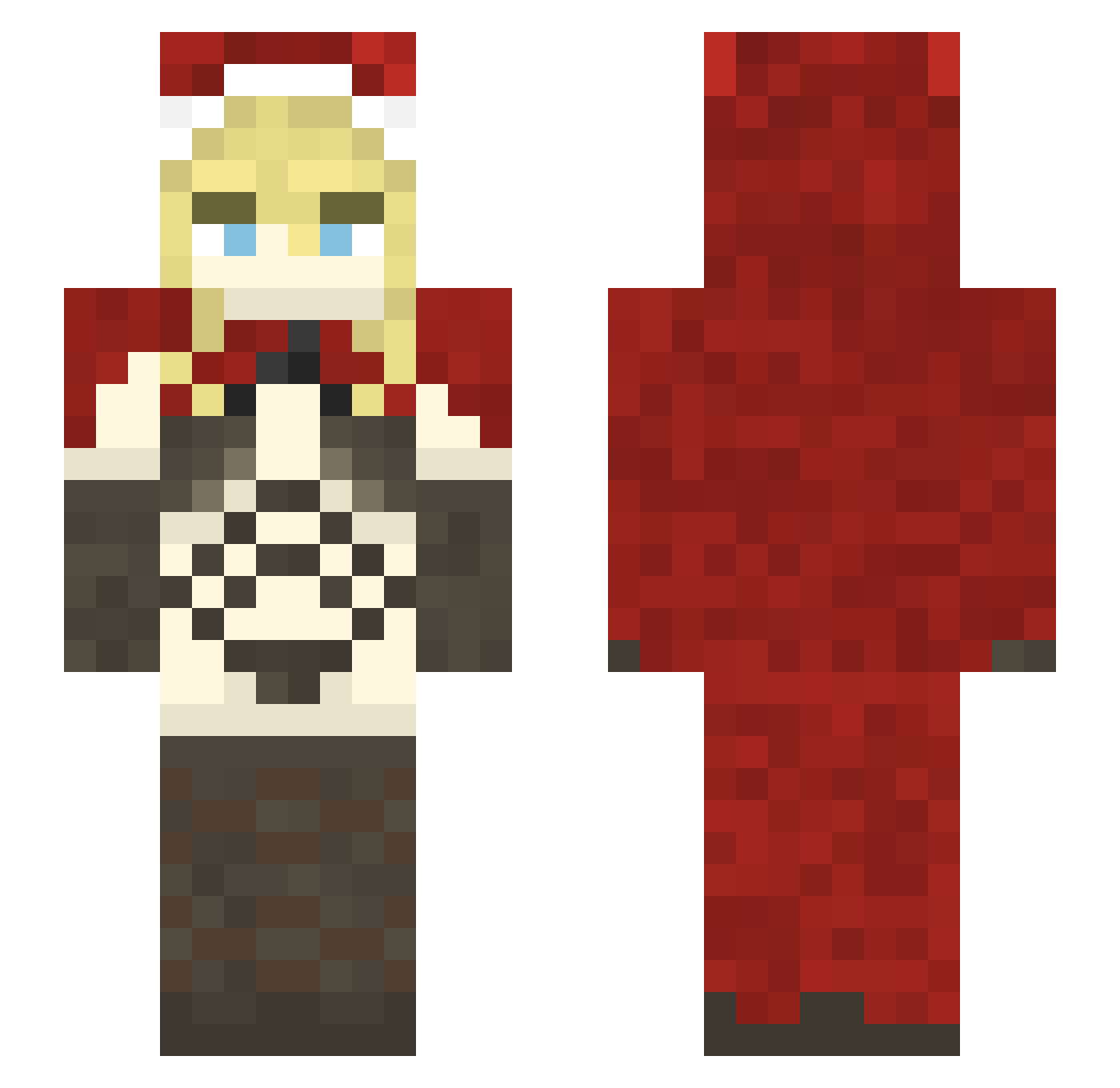 ____8_8____ Minecraft skin, front and back view