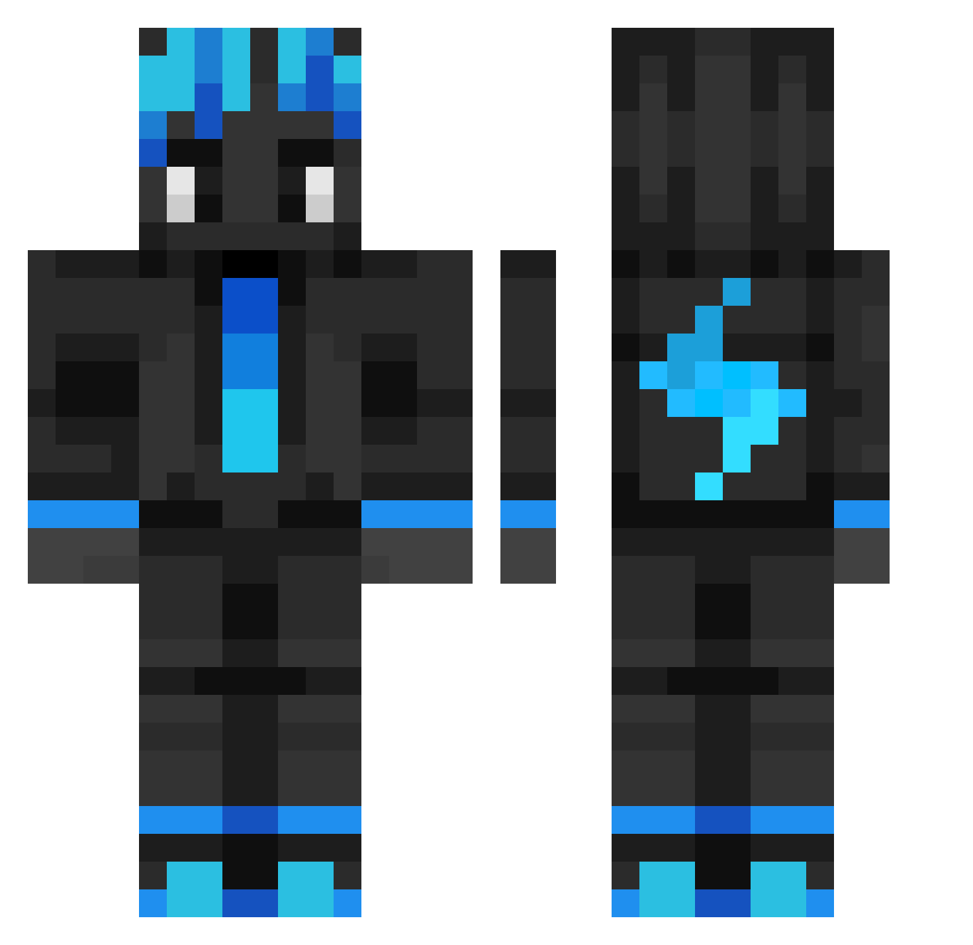 Matty4RealWorld Minecraft skin, front and back view