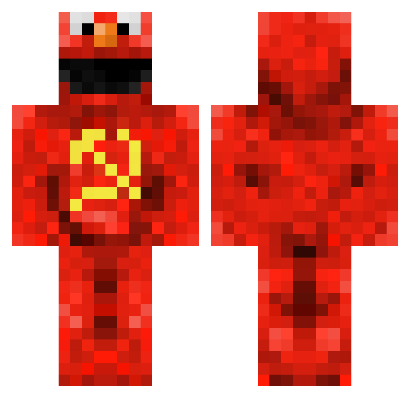 YaBoiPanda21 Minecraft skin, front and back view