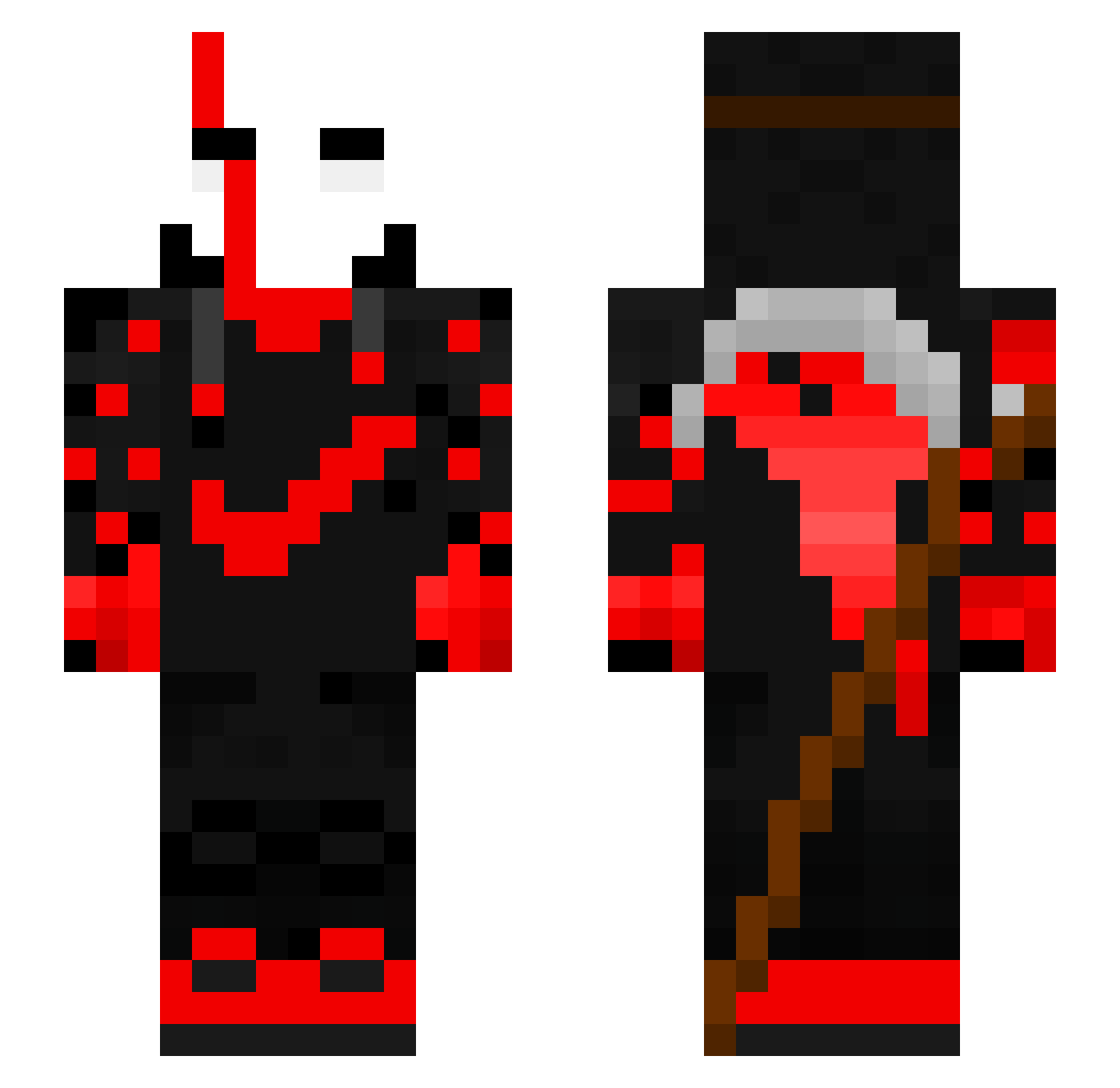 dstodda Minecraft skin, front and back view