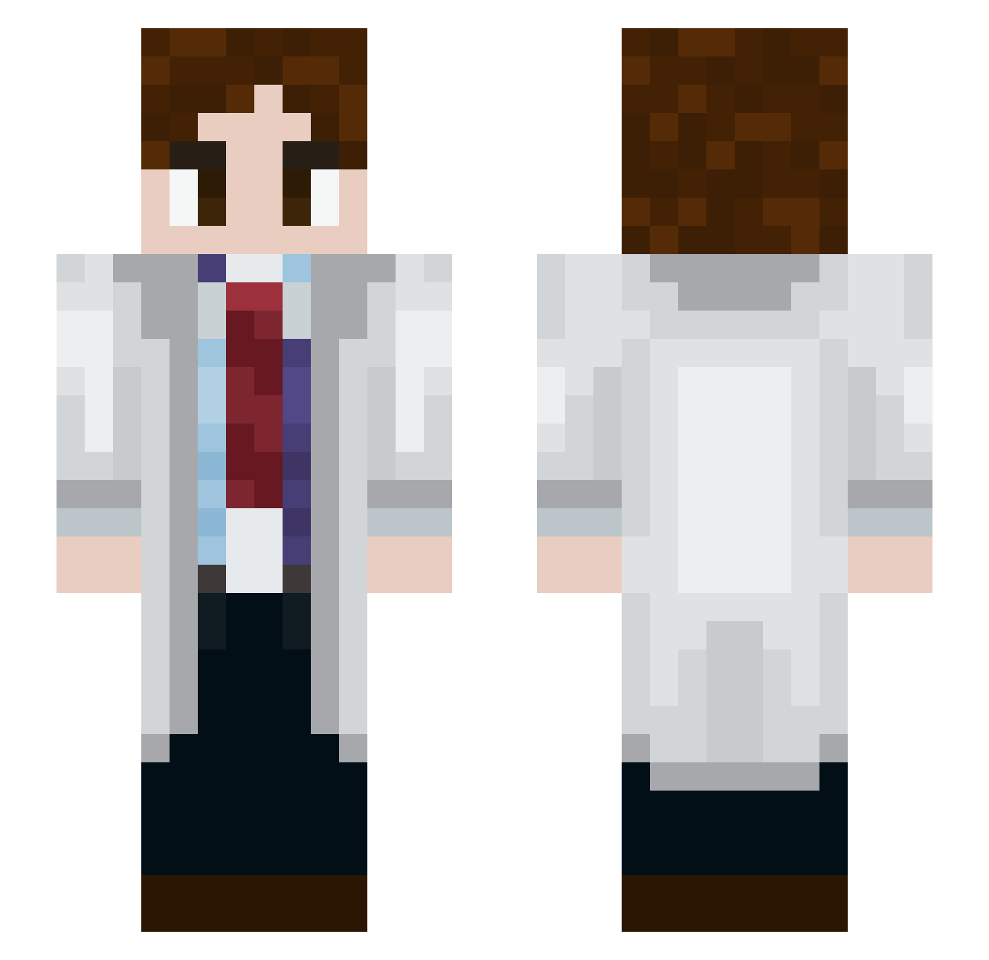 xozkz Minecraft skin, front and back view