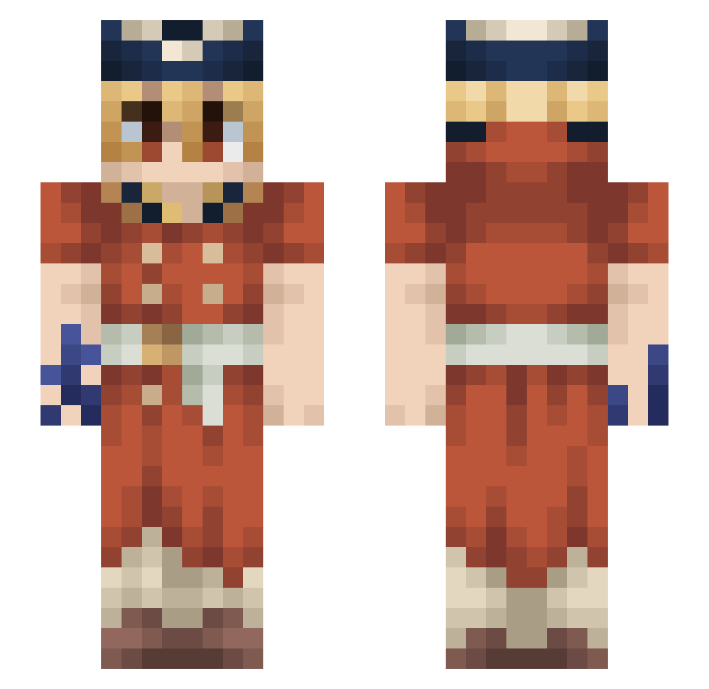 BulletBravo778 Minecraft skin, front and back view